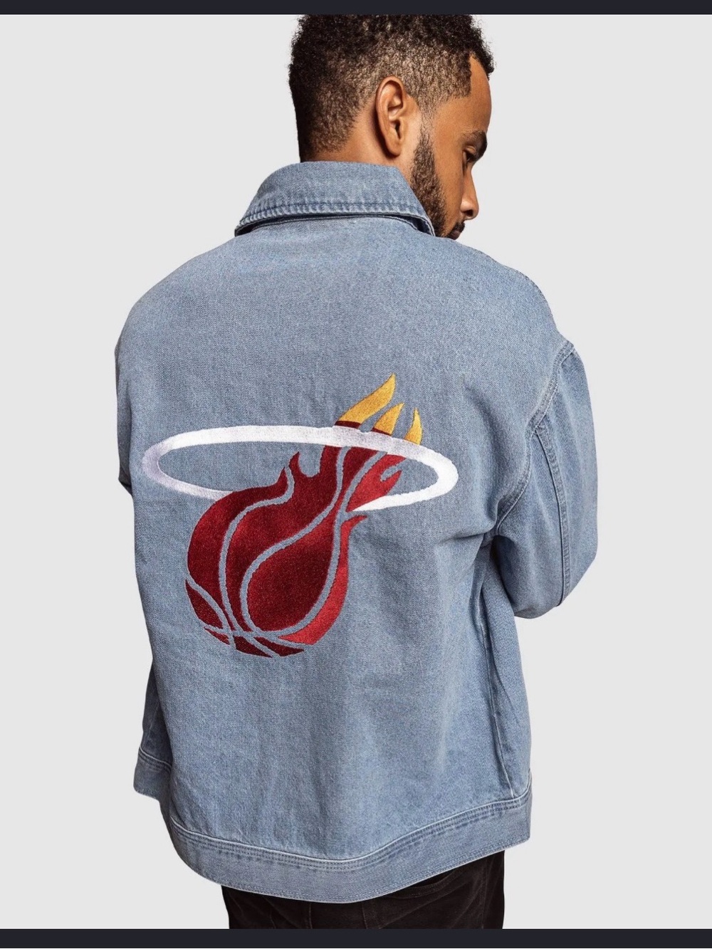 Court Culture X The Wild Collective Miami Heat Denim Jacket